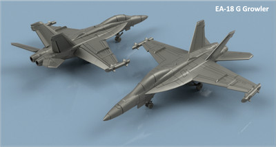 L'Arsenal Models 1/700 EA-18G GROWLER UNFOLDED WINGS (5) 3D Printed Set