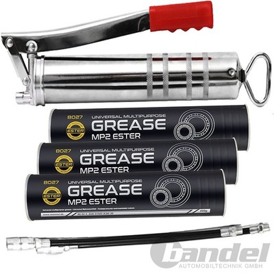 3x8027 MANNOL KARTUSCHE+EINHAND-FETTPRESSE passend für MANNOL MEHRZWECKFETT MP2