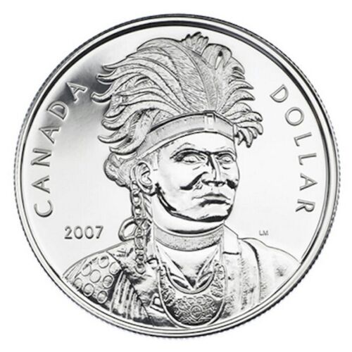 2007 Canada Brilliant Uncirculated Silver Dollar Joseph Brant (Thayendanegea) - Picture 1 of 3