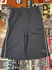 Puma Boys Gray Shorts Elastic Waist Size Large