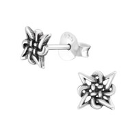 1 Paar Ohrringe Ohrstecker 925 Sterling Silber Keltischer Stern