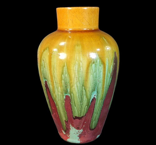 FINE, VERY RARE TORQUAY TERRACOTTA COMPANY TRAILED ON METALIC LUSTRE GLAZE VASE - Picture 2 of 9