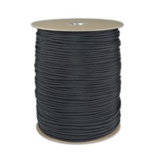 Bulk Paracord Spool 1000 Ft Black Parachute Cord Paracord Type III 550 USA Made