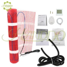 US 10-100sqft Electric Floor Heat Mat Kit,120V Underfloor Radiant Heating System