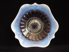 Opalizujący Dugan Diamond Glass Company Blokowany odcisk kciuka i koraliki Talerz do naczyń