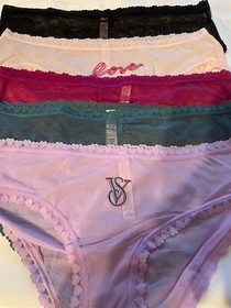 Victoria Secret 5 pack No Show Lace Panty Lot Sexy S M L XL XXL cheeky floral
