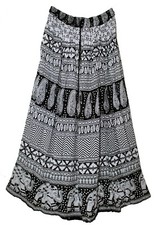 3X To 6X Plus Size Indian Long Maxi Skirt For Women Hippie Ethnic Boho P-58