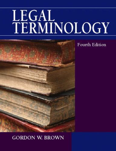 Legal Terminology by Gordon W. Brown (2003, Spiral) for sale