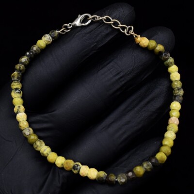 Brillantester Gepard Jaspis erstaunlicher Schliff 30,00 kt Perlenarmband VK 43 E588