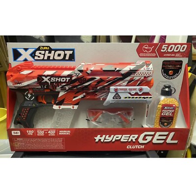 Zuru X-Shot Hyper Gel Clutch inkl. 5000 Gelpellets Schutzbrille NEU Alter 14+