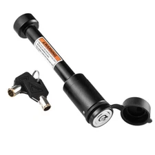 5/8" Black Trailer Hitch Receiver Locking Pin for 2" or 2-1/2" Receiver + 2 Keys