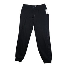 Tommy Hilfiger Womens Fleece lined Pockets Black Jogger Warmup Sport pant XL NEW