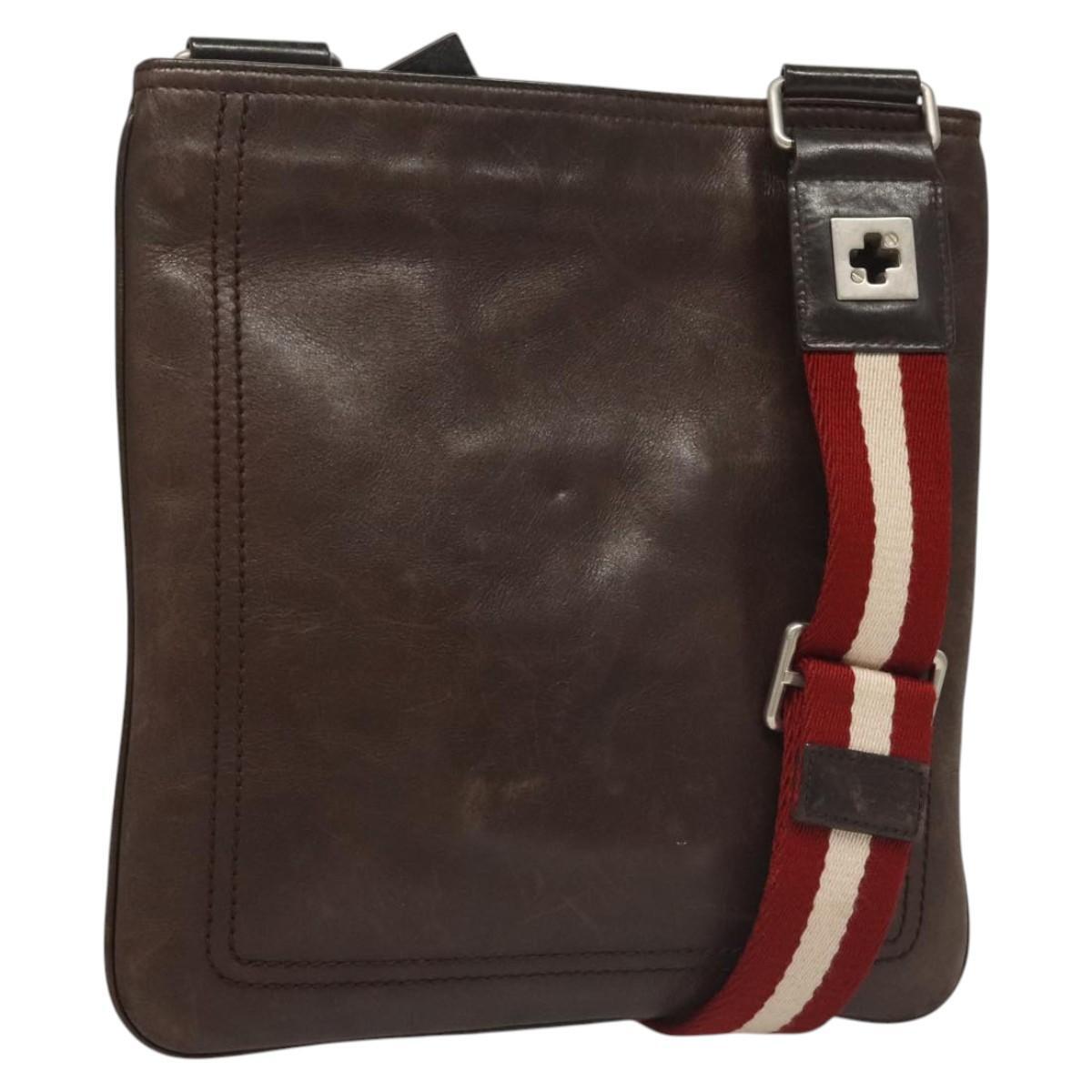 BALLY ブラウンレザーバッグ Bally レザーショルダーバッグ | ブラウン | FARFETCH JP