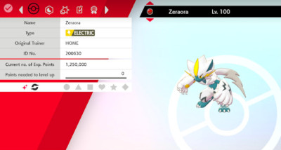 Pokemon Schwert & Schild Shiny Zeraora 6IV Max EVs