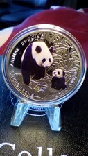 Zambia 1000 kwacha 2014 UNC Giant Panda Silver Plated Colorized Coin