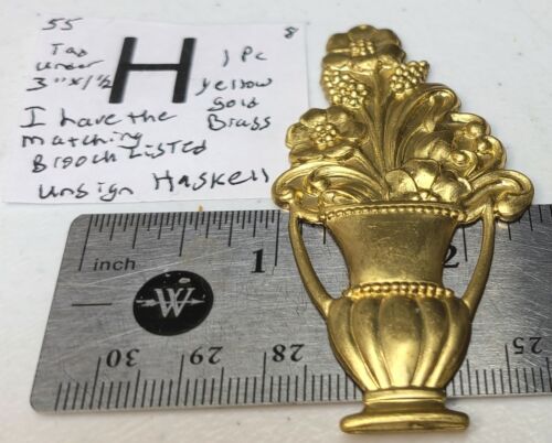 HUGE assort Vtg Miriam Haskell Large Flower Jewelry Design Stampings Findings 68 - Picture 18 of 51