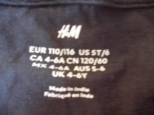 2 x Boys H&M light grey & black long sleeved T-Shirt top bundle - Age 4-6 years - Picture 2 of 4