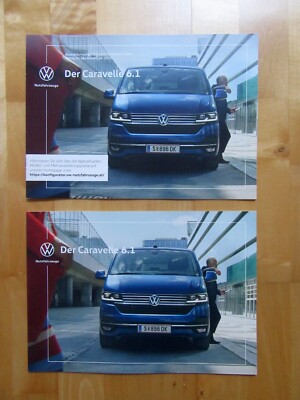 Broschüre, Prospekt, VOLKSWAGEN CARAVELLE 6.1, 2 Hefte 36+24 Seiten, 2020/21 Top