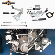 Forward Control Kit W/5/8"-Bore Master Cylinder Fits For Harley Big Twin Softail
