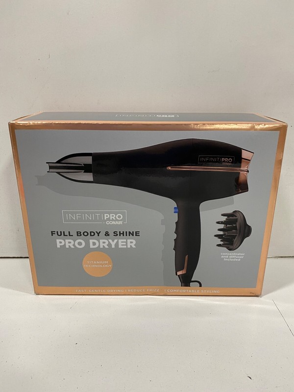 INFINITIPRO BY CONAIR, 1875W AC Motor Pro Hair Dryer with Ceramic Tec Used