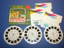 BAMBI WALT - WALT DISNEY'S B400 Viewmaster 3 reels PACKET SET