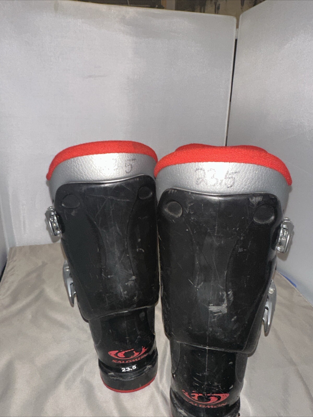 Scarponi da sci Salomon T3 Mondo 23 23 5 276 mm US Uomo 7 5 Donna 8 5 Nero Rosso