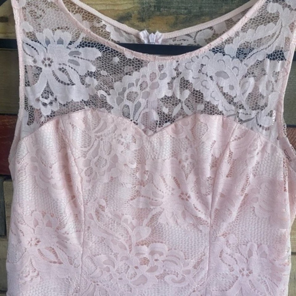 Muadress Pink Lace High Low Sweetheart‎ Neckline Dress Size XL eBay