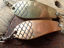 2 Kneubühler indicators copper and brass - Kneubuehler spoons copper and brass CH