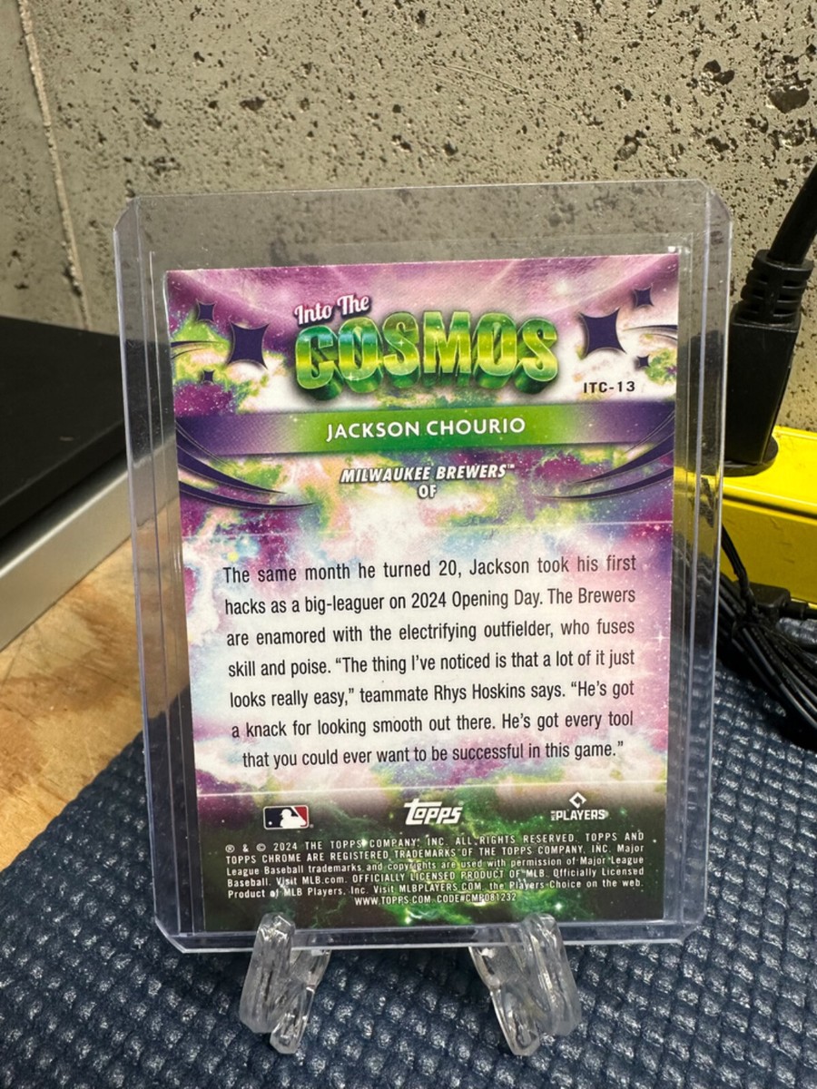 Jackson Chourio /50 Gold Into The Cosmos 2024 Topps Chrome Cosmic
