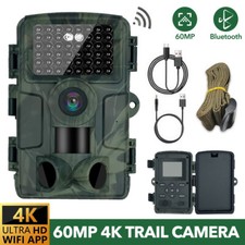 4K 60MP WiFi Trail Wildlife Hunting Camera Night Visoin Trap Motion Activated