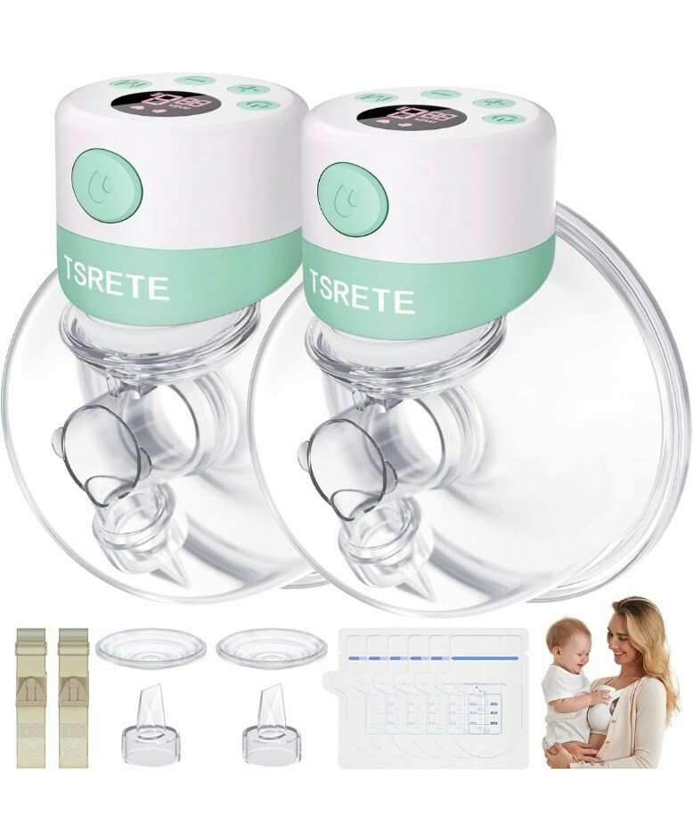 TSRETE Double Electric Wearable Breast Pump 2PACK Hands-Free Convenient-image