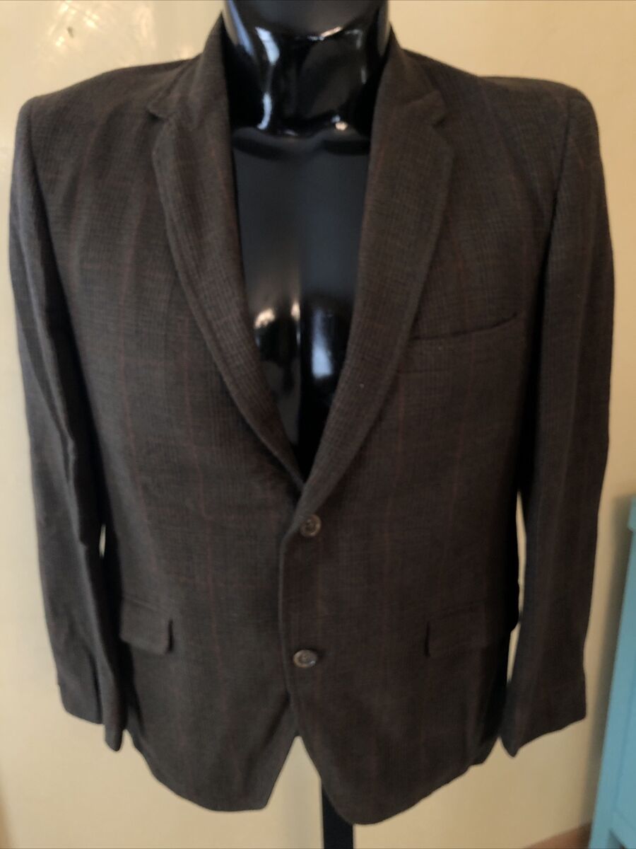 Vintage 50s 60s Towncraft Plaid Wool Sport Coat Suit Jacket Rockabilly Mod