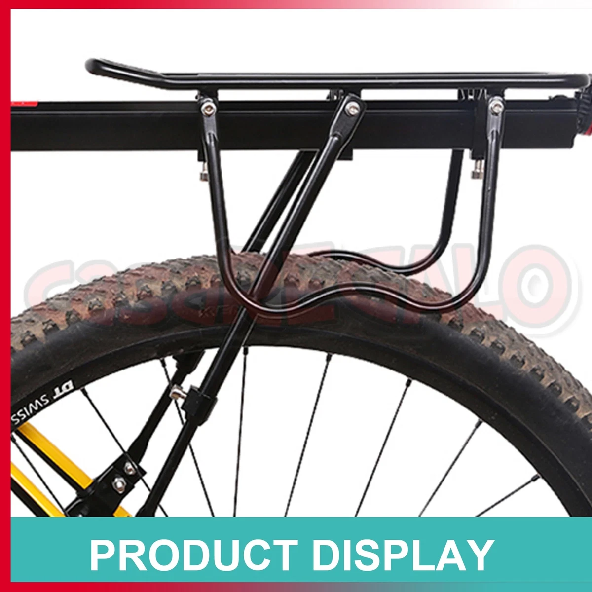 Bike Rear Rack Seat Luggage Carrier Bicycle Mountain Mount Pannier Black