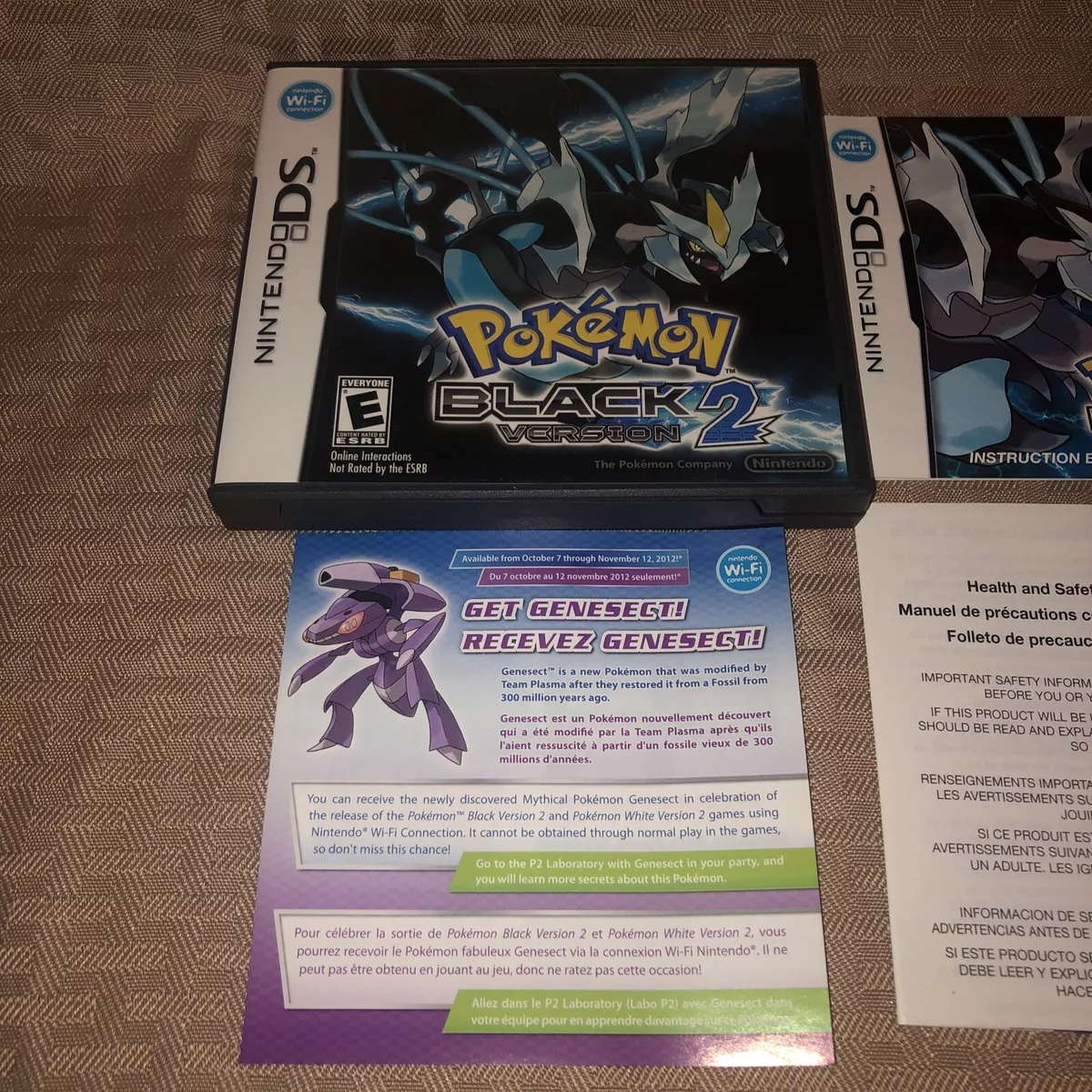 Pokemon Black Version (Nintendo DS) - CASE & MANUAL ONLY - NO GAME