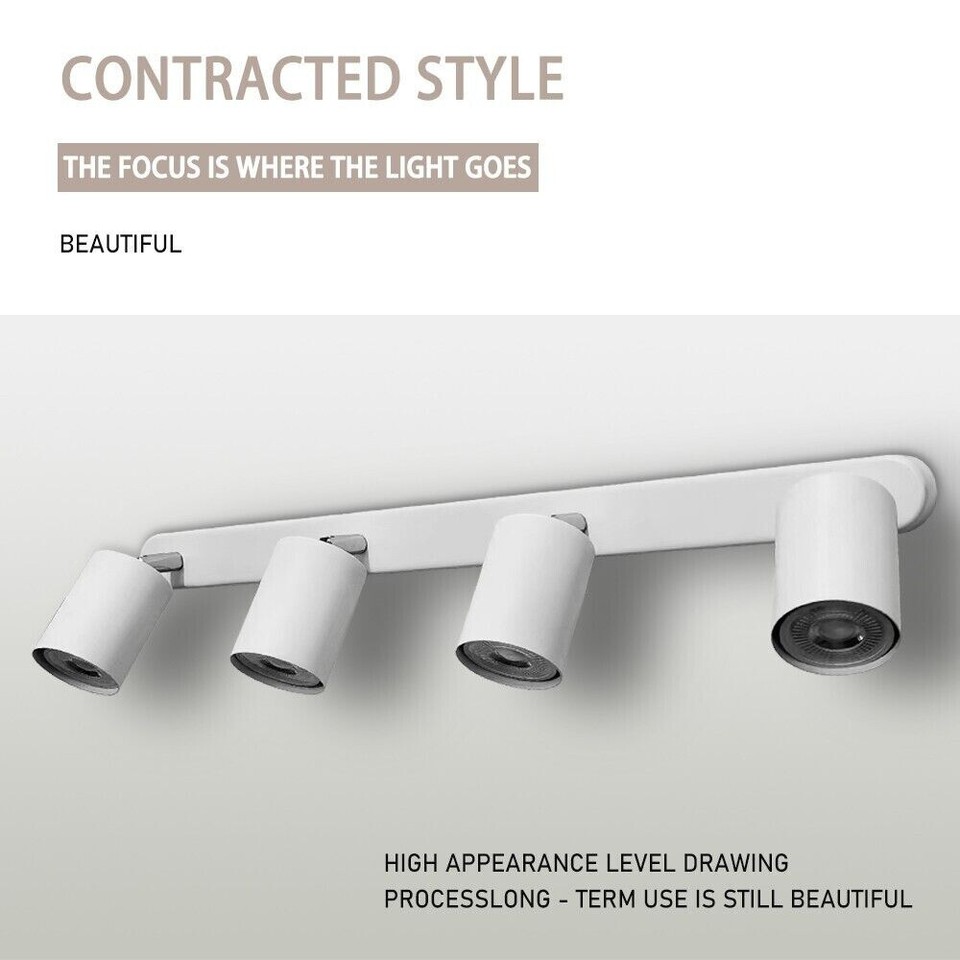 4 Way Ceiling Spot Light Fitting LED GU10 Adjustable Kitchen Spotlight