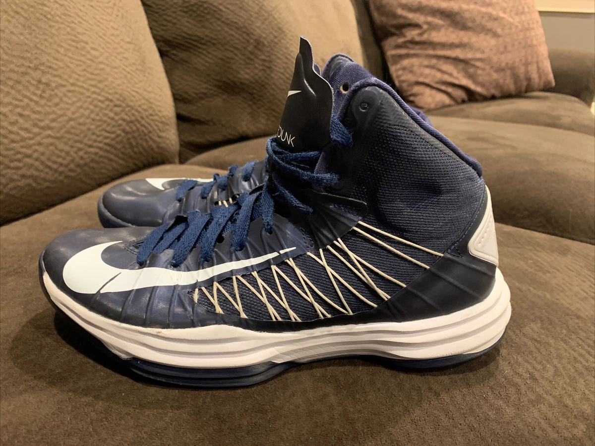 Navy blue and white hyperdunks hotsell