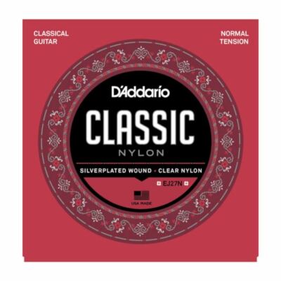 D'Addario EJ27N Student Nylon, Normal Tension Nylon Classical Guitar Strings
