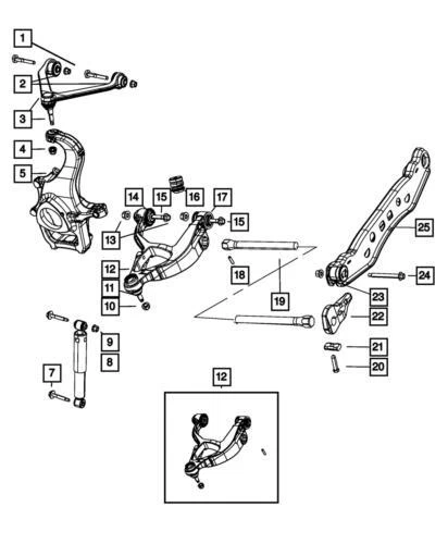 Rótula brazo de control inferior original Mopar 2004-2009 Dodge Durango 5143570AA Foto 4 de 4