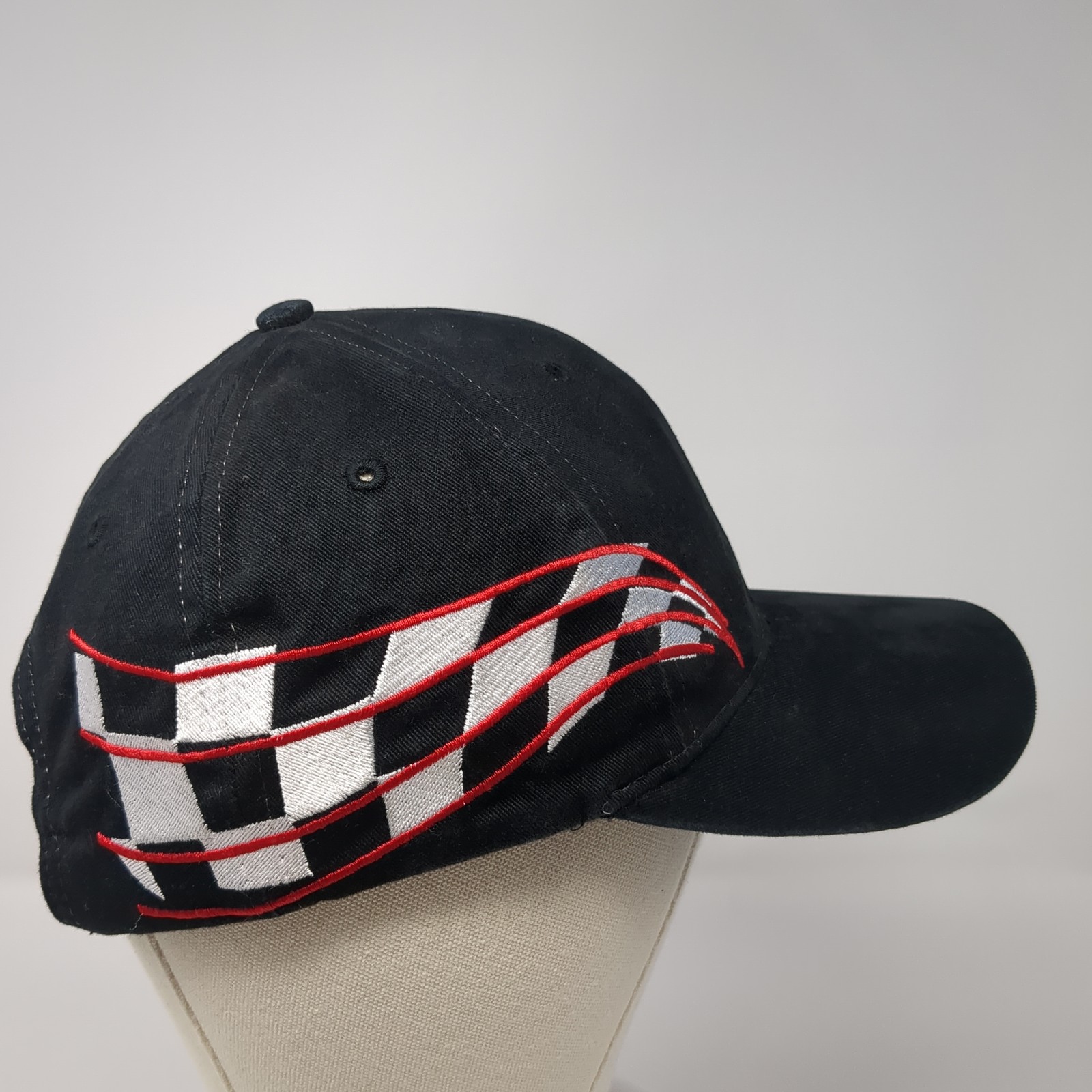 Checkered Flag Slideback Baseball Cap Black One S… - image 5