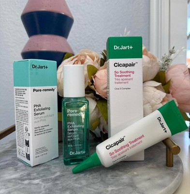 Dr.Jart+ Bundle 2 Pore Remedy PHA exfoliating serum and Cicapair So Soothing