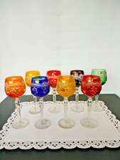 Cristallo di Boemia Set 8 Calici Colorati