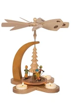 15870 - Richard Glaesser Pyramid - Winter Children - 10.75"H x "W x "D