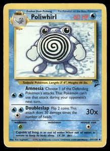 Poliwhirl 57/130 Base Set 2 Uncommon Pokemon Card