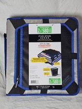 Five Star 2" Zipper Binder with File Blue/Gray 580 Sheet Capacity