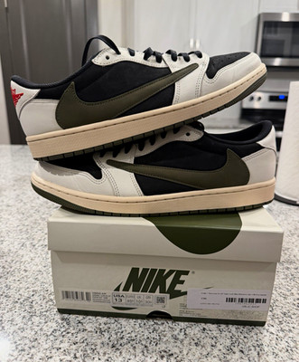 Nike Air Jordan 1 Low Retro OG x Travis Scott Olive Size 13W/11.5M