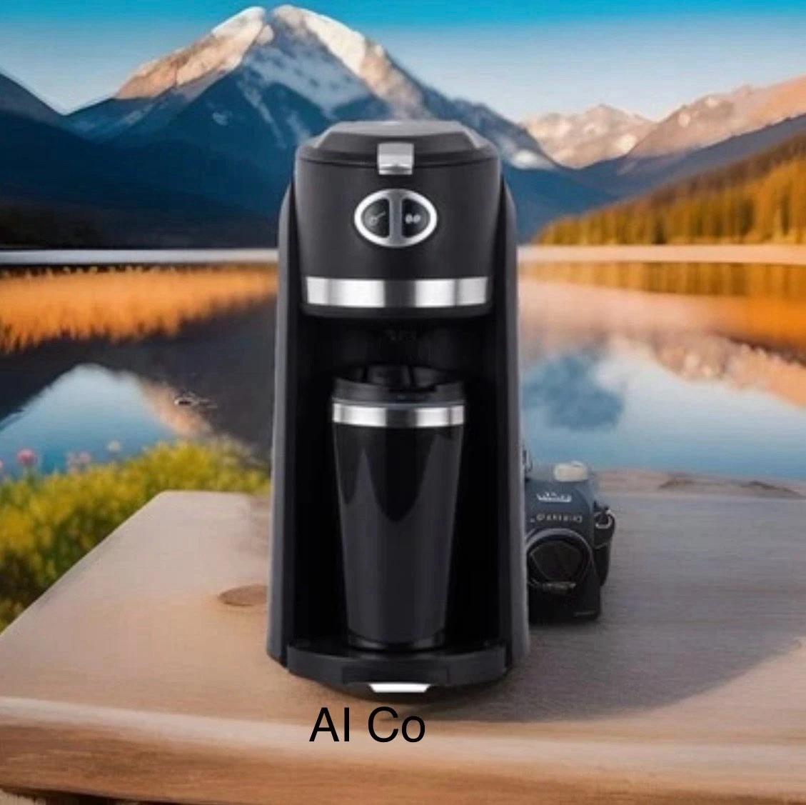 Premium Levella 3-Cup 2-in-1 Grind & Brew Coffee Maker w Travel Mug On-The-Go NW