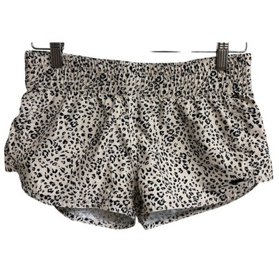 Volcom Womens Board Shorts Size Small Leopard Print Swim Beach Shorts UPF50 New 