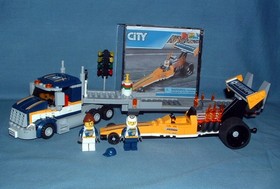TOWN: CITY, DRAGSTER TRANSPORTER SET 60151 - LEGO - 2017 - USED