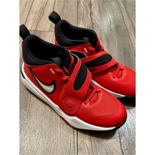 Nike Team Hustle Basketball Shoes Red Black Youth 7Y
