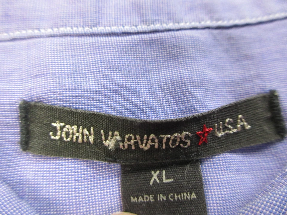 John Varvatos Shirt Mens XL Purple Button Up Long Sleeve Pocket Casual USA - Image 4 of 4